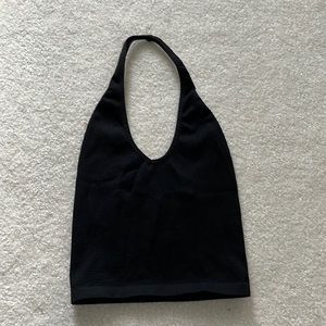 Black Stretch Halter top